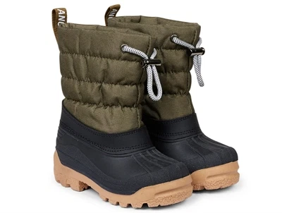 Angulus termo snestøvle i oliven med uldfoer