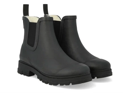 Angulus gummistøvle i sort med uldfoer