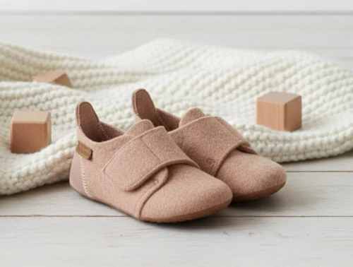 Bisgaard rose hjemmesko med velcro