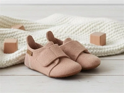 Bisgaard rose hjemmesko med velcro