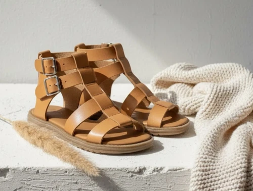 Arauto RAP cognac sandal Gaby med spænder