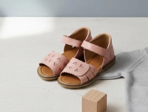 Arauto RAP sandal pink eco med glimmerhjerter