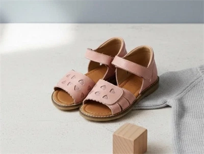 Arauto RAP sandal pink eco med glimmerhjerter