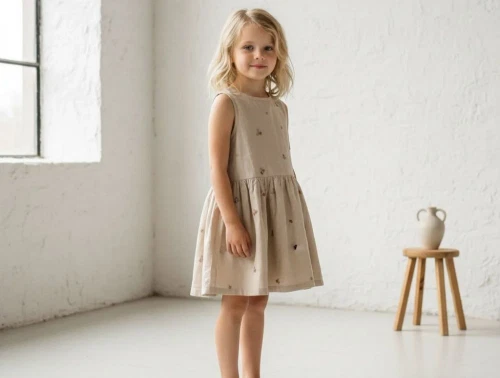 Wheat embroidery flowers kjole Hella