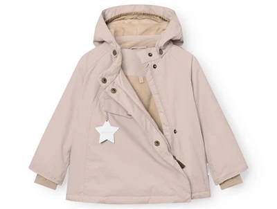 Mini A Ture vinterjakke cloudy rose med åben lynlås