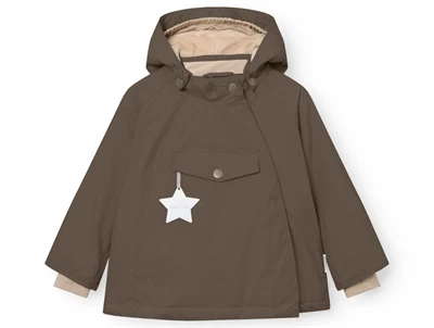 Mini A Ture vinterjakke tarmac green set forfra