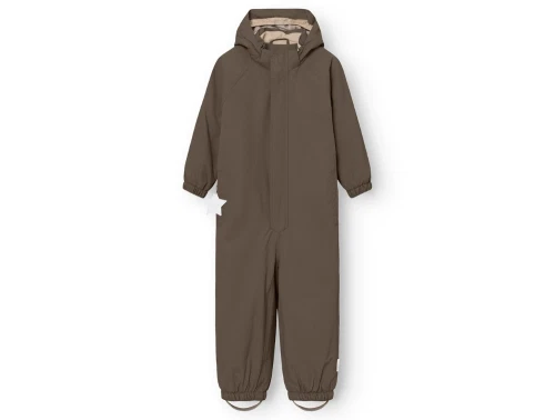 Mini A Ture flyverdragt i tarmac green set forfra med refleksdetalje