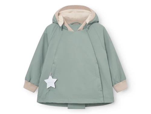 Mini A Ture Matwiami overgangsjakke i granite green set forfra