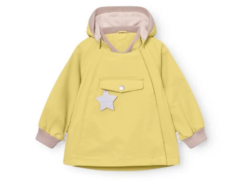 Mini A Ture Matwai fleecejakke i dusky citron set forfra