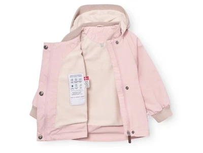 Mini A Ture Matwai fleecejakke i rose smoke med fleecefor