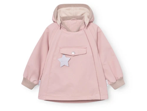 Mini A Ture Matwai fleecejakke i rose smoke set forfra