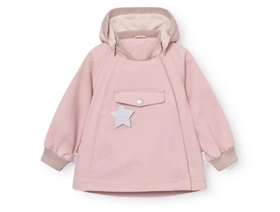 Mini A Ture Matwai fleecejakke i rose smoke set forfra