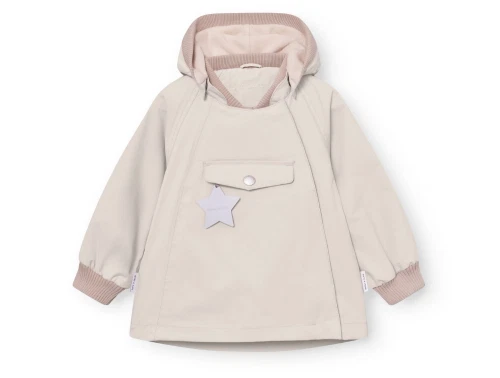 Mini A Ture Matwai fleecejakke i sandshell set forfra