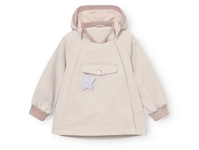 Mini A Ture Matwai fleecejakke i sandshell set forfra