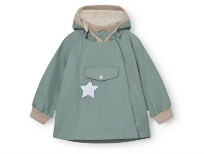 Mini A Ture Matwai overgangsjakke i granite green set forfra