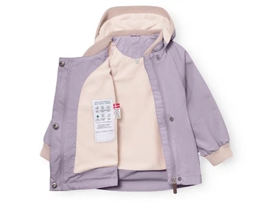 Mini A Ture Matwai overgangsjakke i minimal lilac med fleecefor