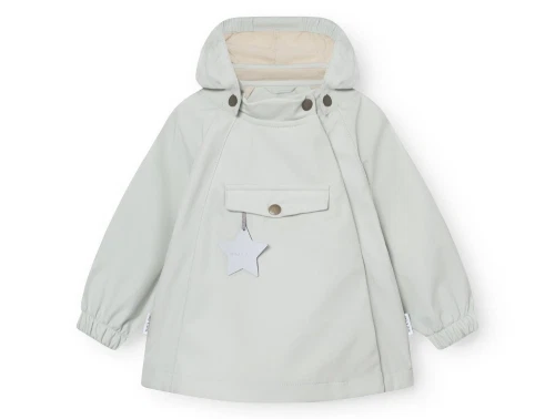 Mini A Ture Matwai softshell overgangsjakke i frosted mint set forfra