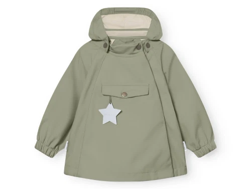 Mini A Ture Matwai softshell overgangsjakke i tea green set forfra