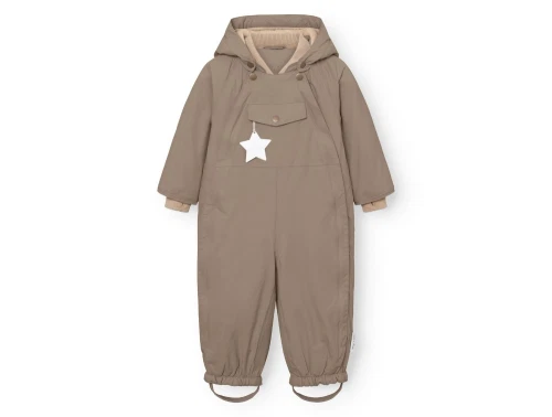 Mini A Ture Wisti flyverdragt i taupe nuance med fleecefor
