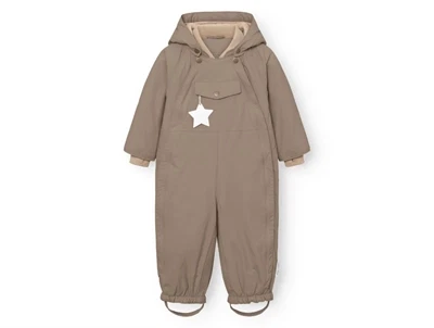 Mini A Ture Wisti flyverdragt i taupe nuance med fleecefor