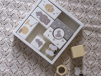 That's Mine Alfie aktivitetsklodser bear i træ