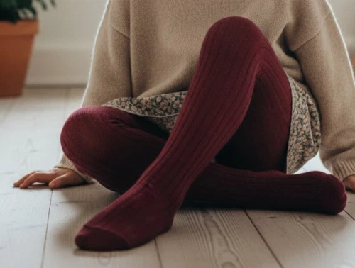 MP strømpebukser bomuld wine red