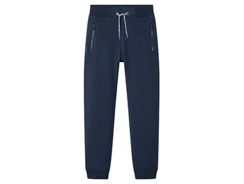 Sweatpants fra Name It i dark sapphire med justerbar talje og lynlåslommer