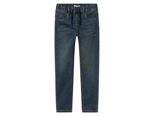 Name It jeans i blå denim med snøre foran
