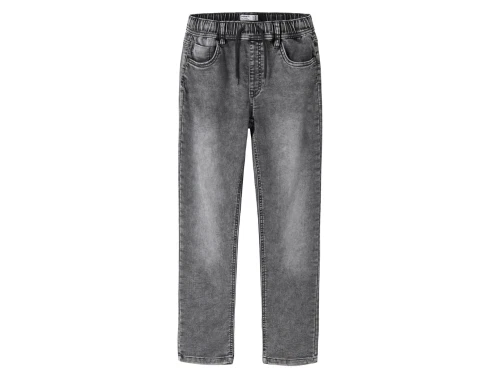 Name It jeans i grå denim med snøre foran