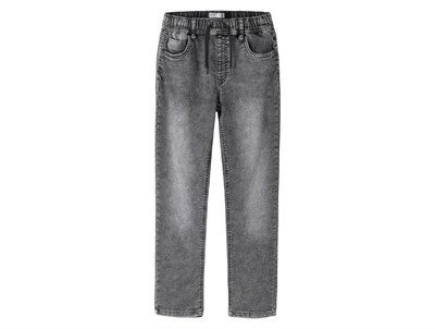 Name It jeans i grå denim med snøre foran
