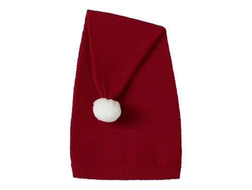 Name It nissehue i rød med hvid kvast til børn