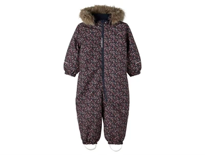 Name It dark sapphire blomstret flyverdragt