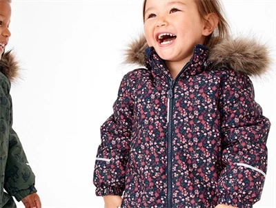 Name It dark sapphire blomstret flyverdragt