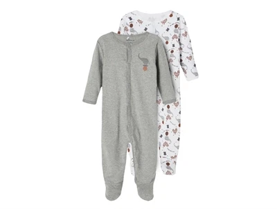 Name It grey melange natdragt cirkus (2-pak)