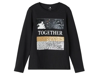 Name It black paillet t-shirt