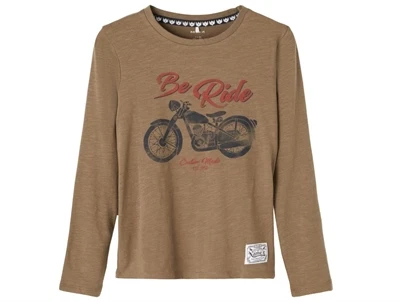 Name It t-shirt stone gray med print