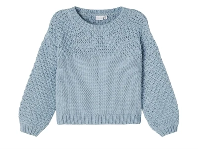 Name It strikbluse dusty blue