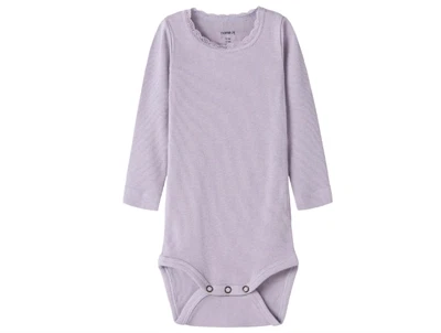 Name It body lavender gray med blondekant