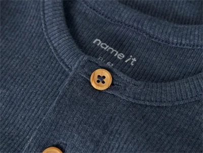 Name It body vintage indigo melange med knapper