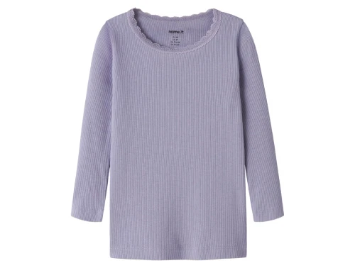 Name It bluse heirloom lilac med blondekant
