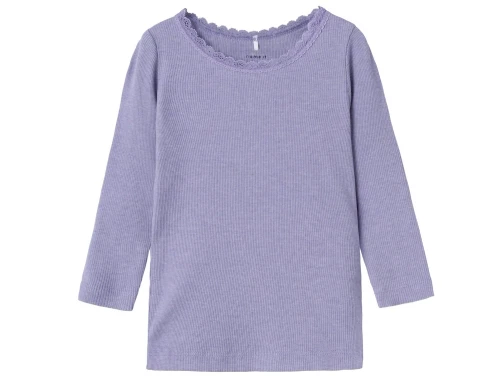 Name It heirloom lilac melange rib top
