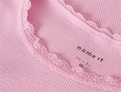 name it ribbluse sweet dreams melange med blondekant detalje