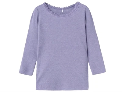 Name It heirloom lilac melange rib top