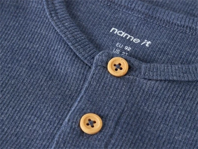 Name It bluse vintage indigo melange med knapper