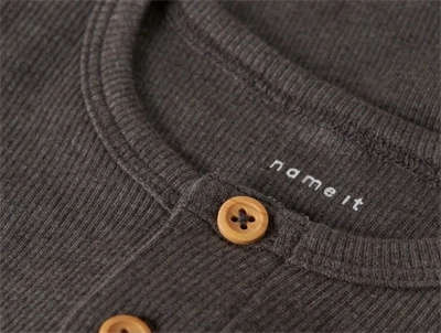 name it ribbluse delicioso melange med knapper detalje