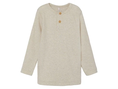 name it ribbluse peyote melange med knapper forfra