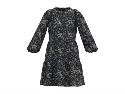 Name It kjole dark sapphire blomster