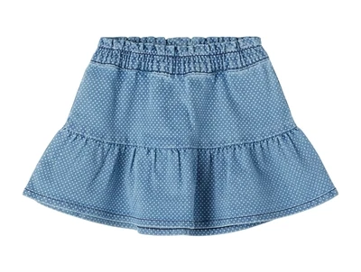Name It nederdel medium blue denim prikker