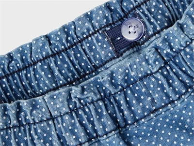 Name It nederdel medium blue denim prikker