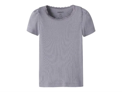 Name It t-shirt lavender gray med rib